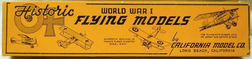 California Model Co 1/16 SPAD XIII - 18.75 Inch Wingspan Balsa Flying Aircraft plastic model kit
